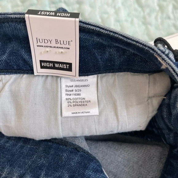 Judy Blue destroyed knee high waist straight jeans - Picture 8 of 11